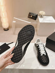 SNEAKERS IN GLOSSY BLACK LAMBSKIN