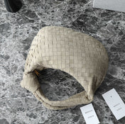 BOTTEGA VENETA 25S SMALL JODIE 36 IN MUTED TAUPE SUEDE GOLD HARDWARE