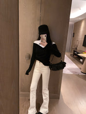 MIUMIU TWO-PIECE COLLARED KNIT SET STYLE 446