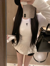 DIOR 25S LONG-SLEEVE PEPLUM T-SHIRT STYLE 185