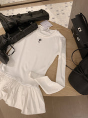 DIOR 25S LONG-SLEEVE PEPLUM T-SHIRT STYLE 185