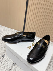 DIOR 25S BOY LOAFERS IN BLACK CALFSKIN