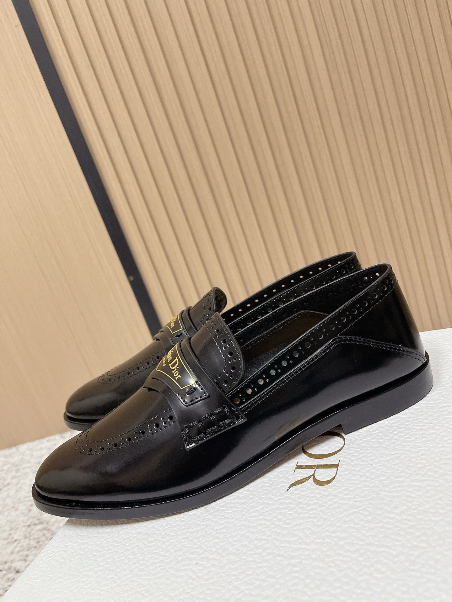 DIOR 25S BOY LOAFERS IN BLACK CALFSKIN