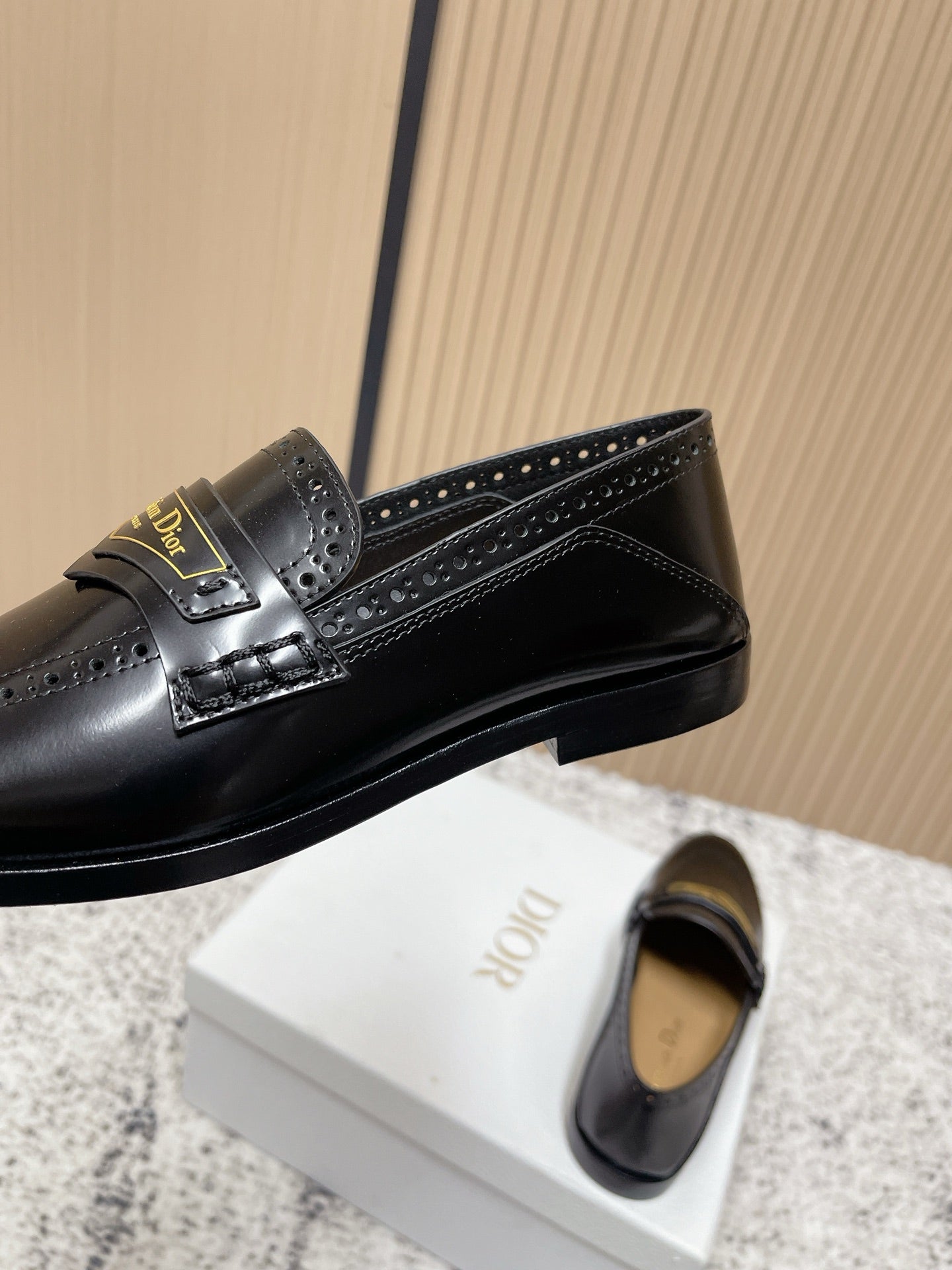 DIOR 25S BOY LOAFERS IN BLACK CALFSKIN