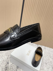 DIOR 25S BOY LOAFERS IN BLACK CALFSKIN