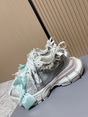 BALENCIAGA 25S 3XL SNEAKERS IN WHITE MIX GREY PU LEATHER