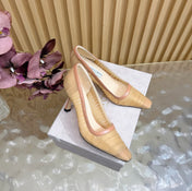JIMMY CHOO 26S HIGH HEELS 85 MM IN BEIGE NUDE MESH