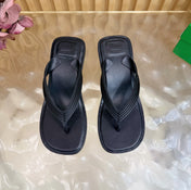 BOTTEGA VENETA 26S HIGH-HEEL THONG SANDALS IN BLACK TPU