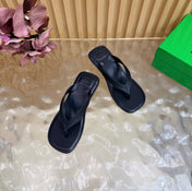 BOTTEGA VENETA 26S HIGH-HEEL THONG SANDALS IN BLACK TPU