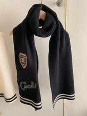 SCARF 200 CM IN BLACK PURE CASHMERE WITH STICKER 392881