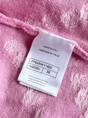 Chanel 25P Cardigan Pink Mix White Cashmere 237302