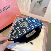 HEADBAND IN PRUSSIAN BLUE DENIM 432756