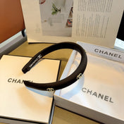 CHANEL 26S HEADBAND IN BLACK FABRIC 505250