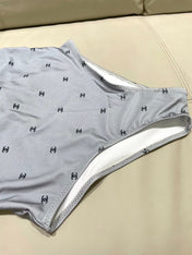CC BIKINI SWIMSUIT SET IN GREY AND BLACK 593032