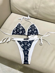 BIKINI SWIMSUIT IN BLACK AND WHITE AND PRINTED 627825