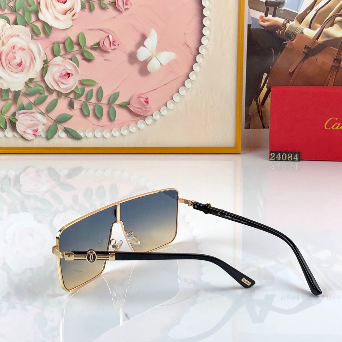 CARTIER 26S OVERSIZED SQUARE FRAME IN METAL 438167
