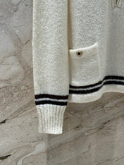 CHANEL 25S CASHMERE HALF-ZIP T-SHIRT 318