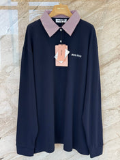 MIUMIU 26S LONG SLEEVE POLO SHIRT 876