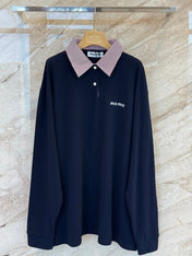 MIUMIU 26S LONG SLEEVE POLO SHIRT 876