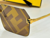 SKY RECTANGULAR FRAME SUNGLASSES FE40043U IN METAL