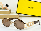 FIRST CRYSTAL OVAL FRAME SUNGLASSES 7076 IN METAL