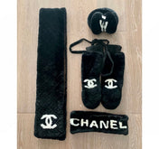 GLOVES IN BLACK RABBIT FUR AND LAMBSKIN 456405