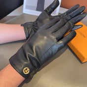 LV GLOVES IN BLACK LAMBSKIN 466819