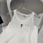 CAMISOLE 629204 IN WHITE COTTON RIBBED KNIT