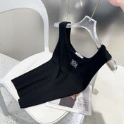TANK TOP 633194 IN BLACK COTTON EMBOSSED LOGO