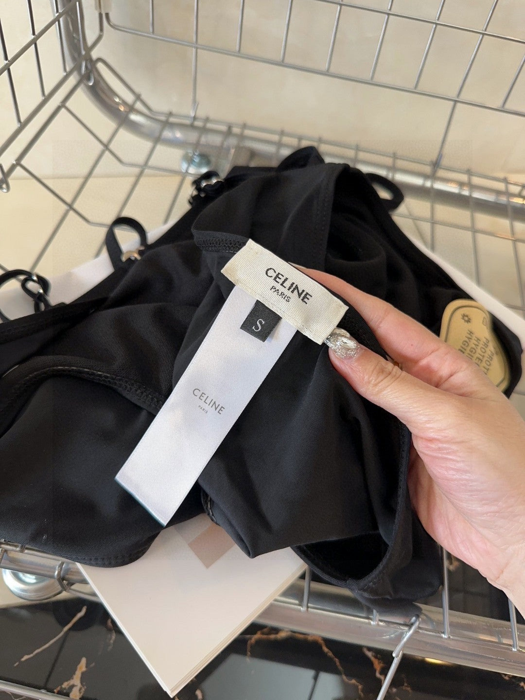 CELINE BIKINI 25S BODYSUIT IN BLACK 742672