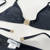 LOEWE BIKINI 25S TWO PIECE IN BLACK FULL 742673