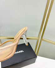 HIGH HEEL PEEP TOE IN BEIGE CREAM BREATHABLE MESH
