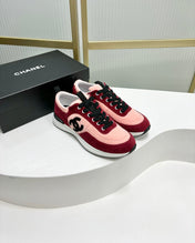 SNEAKER IN LIGHT PINK MIX CHERRY RED SUEDE