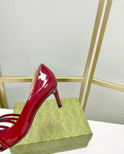 HIGH PUMP 6 CM IN CRIMSON RED CALFSKIN