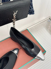 LP REBECCA BALLET FLATS BLACK WAXED LEATHER