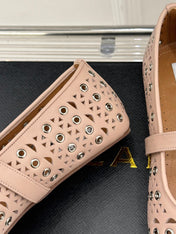 MARY JANE IN PEACH PINK CALFSKIN