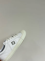 FF TRAINER SNEAKER IN WHITE CALFSKIN