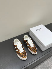 JOGGER LOW LACE-UP SNEAKER IN LEOPARD PRINTED HAIRY CALFSKIN