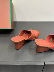 LP HIGH HEELS 25S IN RUST ORANGE LAMBSKIN
