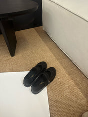 CHANEL 26S MARY JANE FLATS IN BLACK CALFSKIN CC LOGO