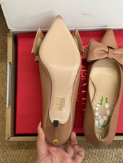 VALENTINO 26S HIGH HEEL SHOES IN NUDE PINK CALFSKIN WITH BOW