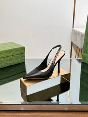 GG SIGNORIA SLINGBACK PUMP BLACK LAMBSKIN