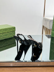 GG SIGNORIA SLINGBACK PUMP BLACK LAMBSKIN