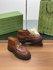 HORSEBIT ANKLE BOOTS 4.5CM IN RUSSET BROWN CALFSKIN