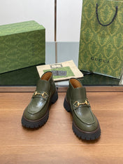 HORSEBIT ANKLE BOOTS 4.5CM IN ARMY GREEN CALFSKIN