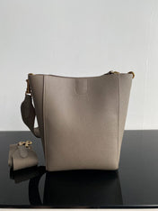 SANGLE SEAU BUCKET 24 BAG PEANUT BROWN CALFSKIN