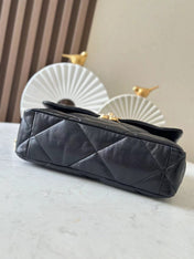 CHANEL 26S FLAP BAG 32 IN BLACK LAMBSKIN