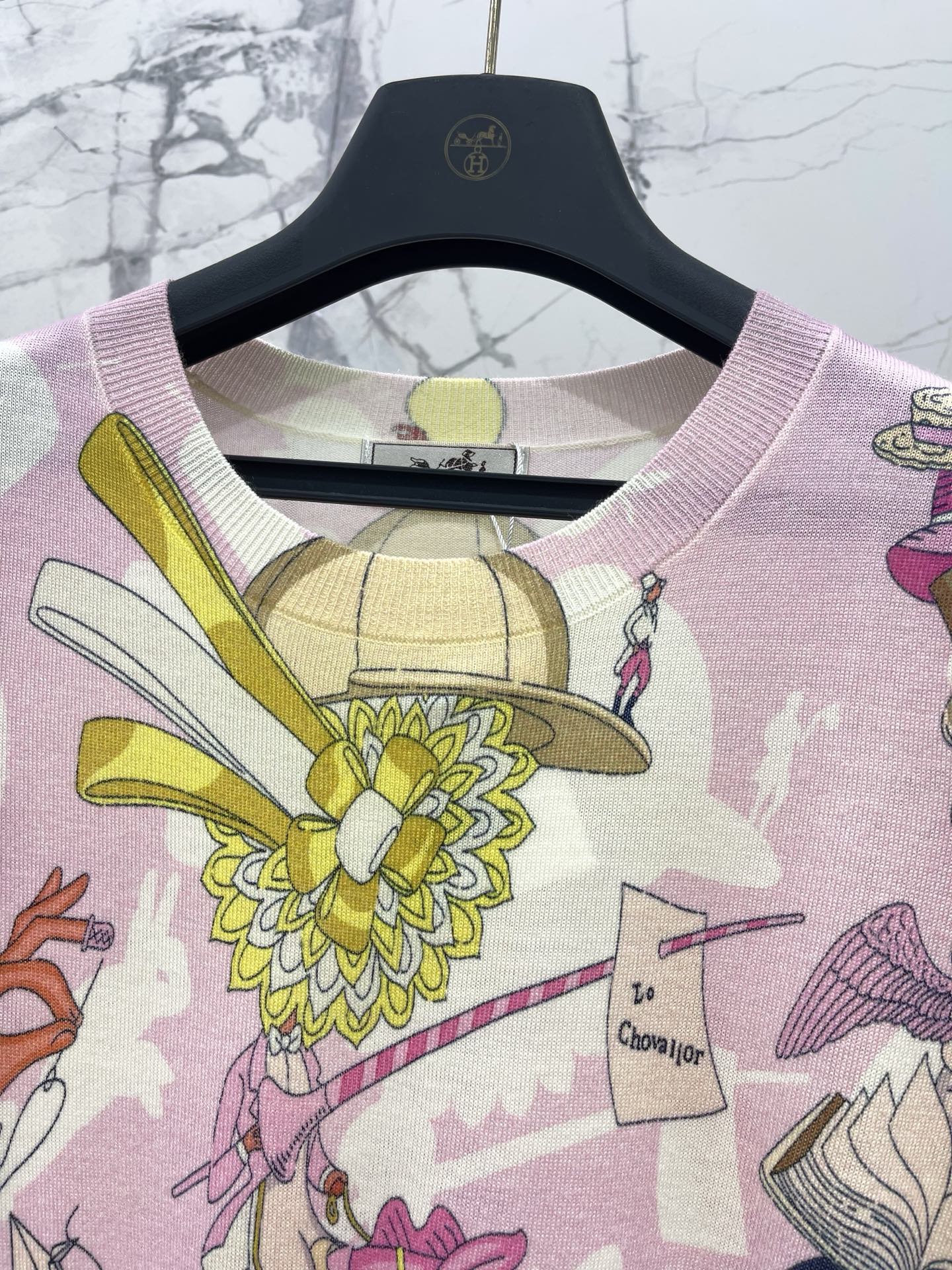 HERMES 26S SHORT SLEEVED KNIT TOP 533