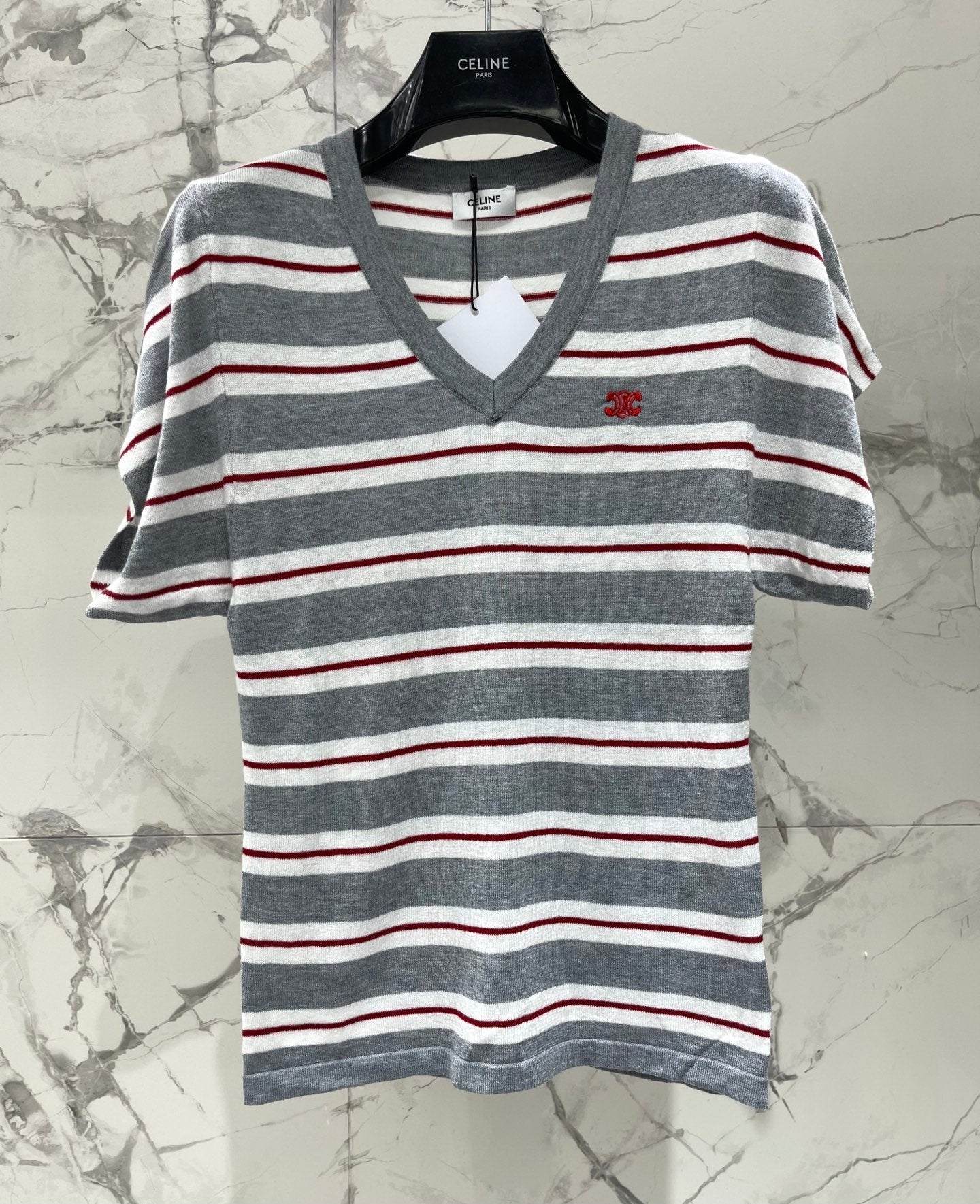 CELINE 26S V NECK SHORT SLEEVE T-SHIRT 208