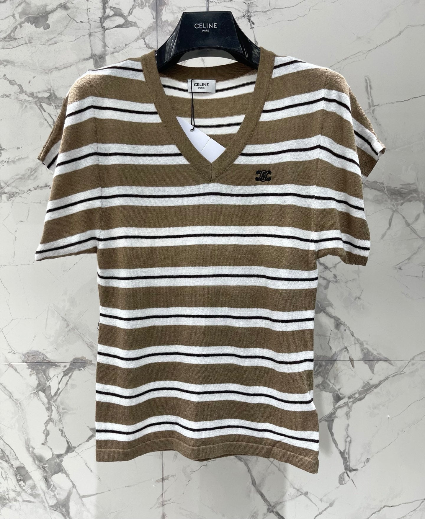CELINE 26S V NECK SHORT SLEEVE T-SHIRT 207
